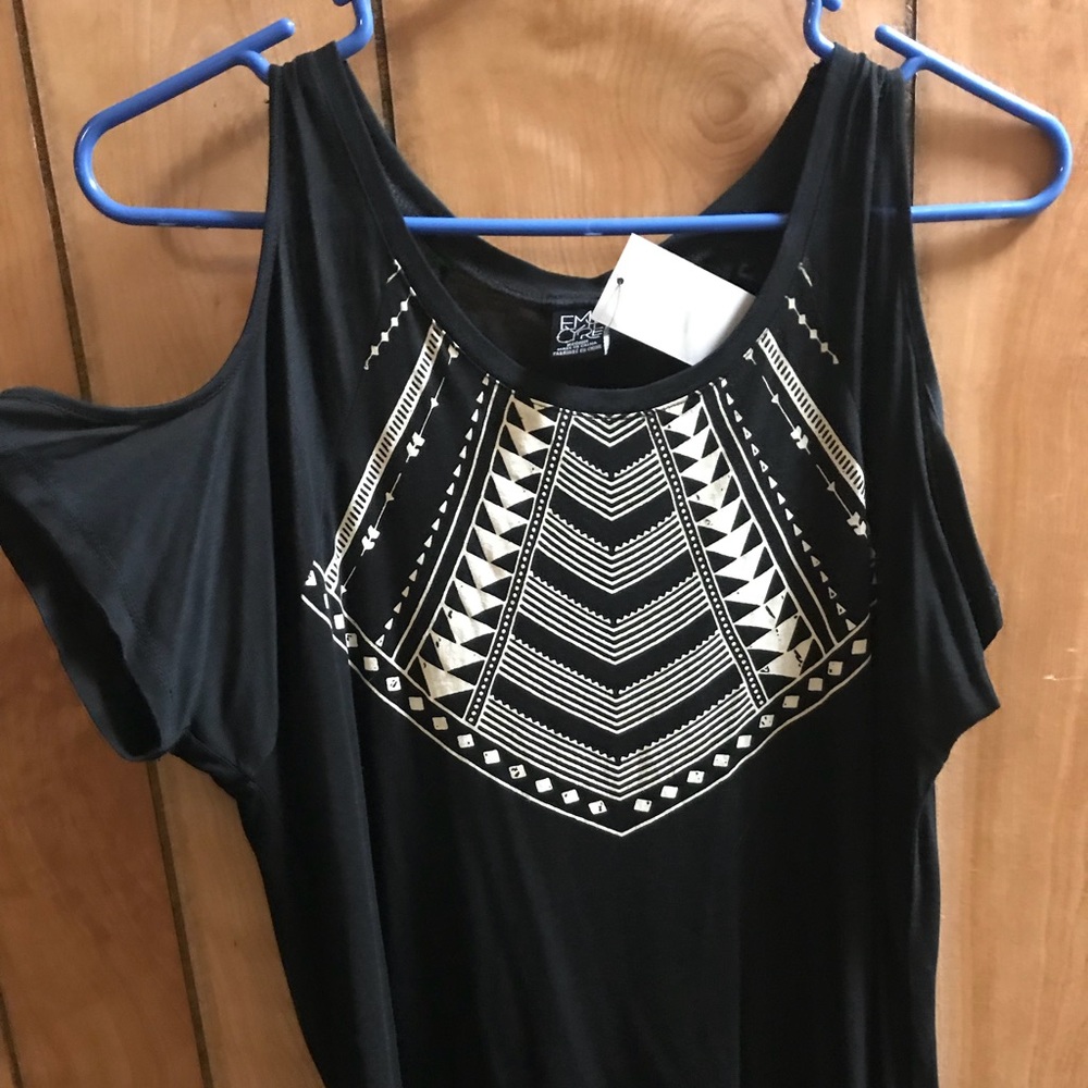 Off shoulder black top